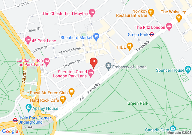 Sheraton Grand London Park Lane 24hours Parking